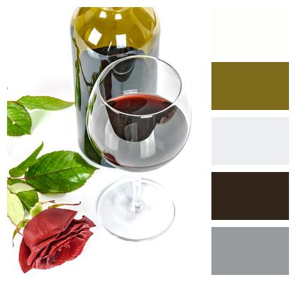Happy Birthday Glass Of Wine Rose Image